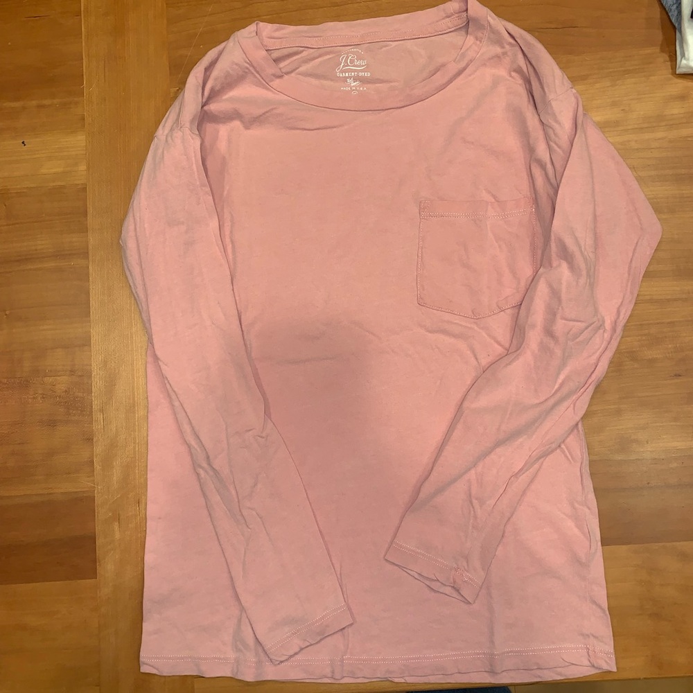 Jcrew Long-sleeve Pocket Tshirt